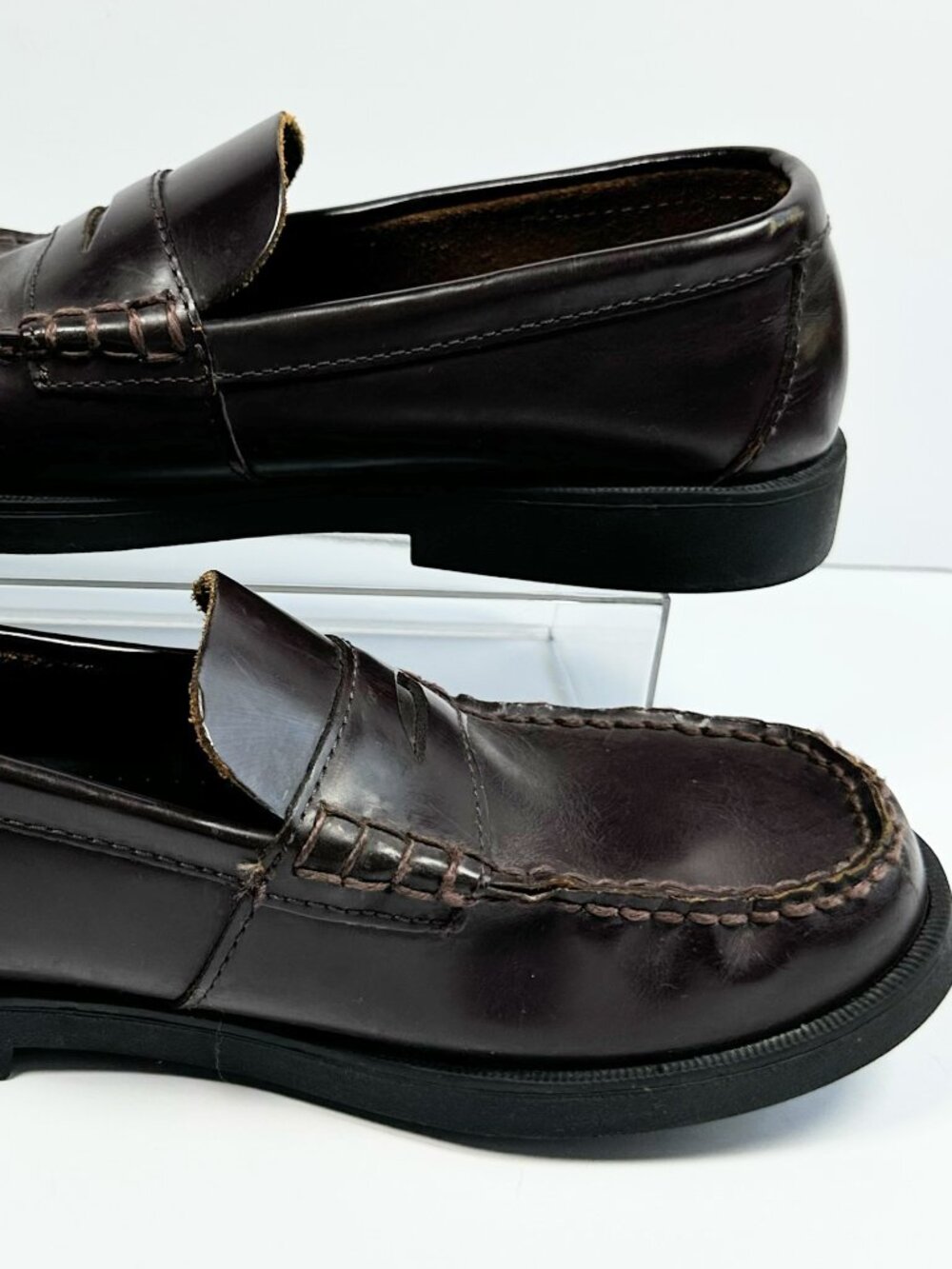 Sperry Top‎ Sider Boys Burgundy Colton Penny Loafer Dress Shoes Size 6.5M - Picture 2 of 16